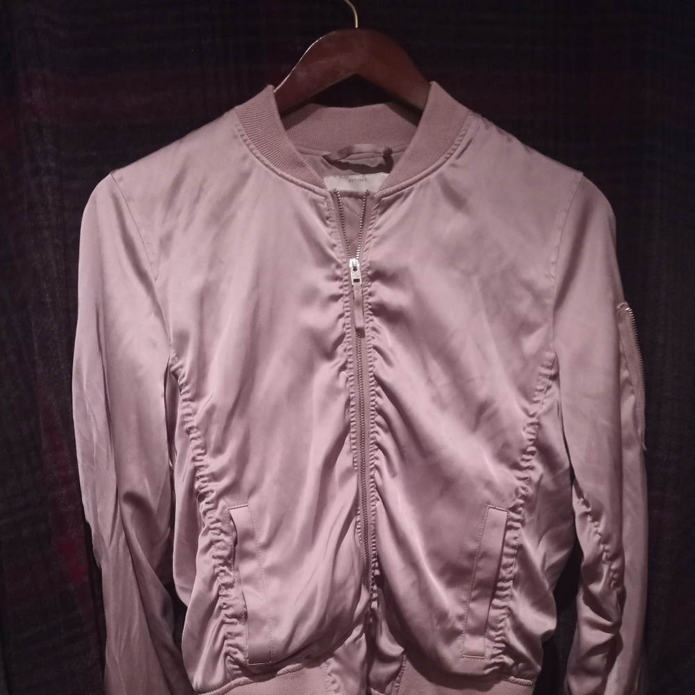 Lucky Brand Woman's Pink Bomber Jacket